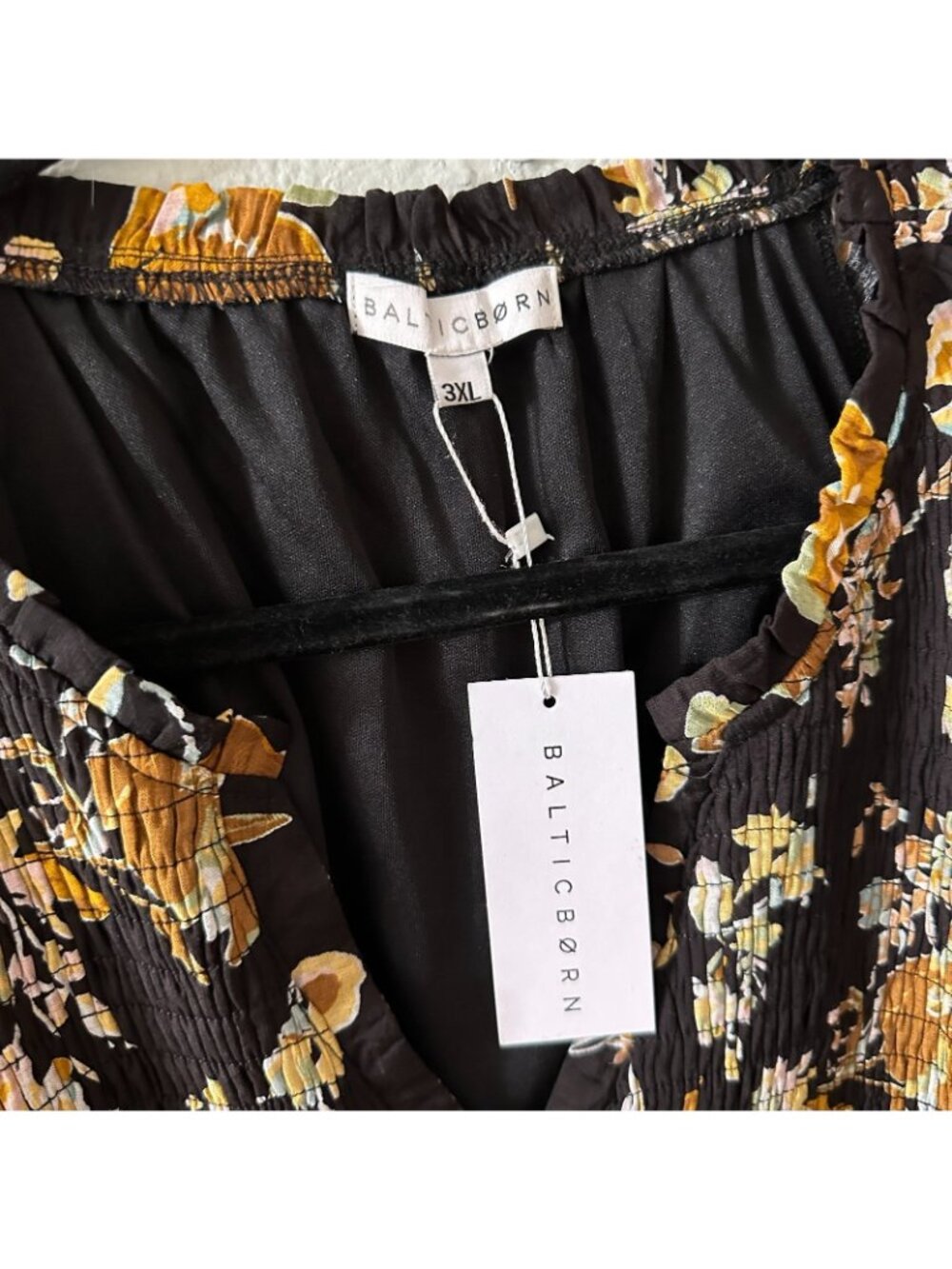 NWT Baltic Born Hathaway Black Floral Midi Dress Women's size 3X 3XL - Picture 4 of 8